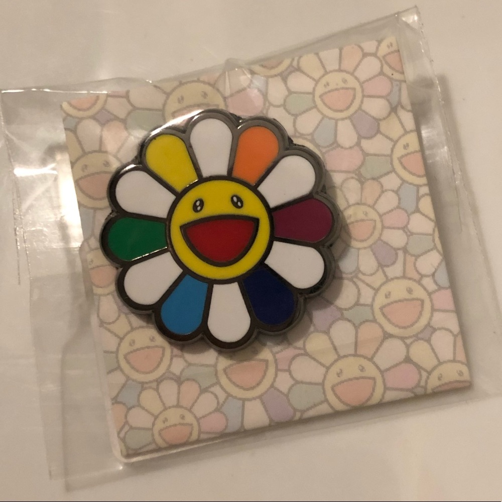 Takashi Murakami Pin Flowers Emoji